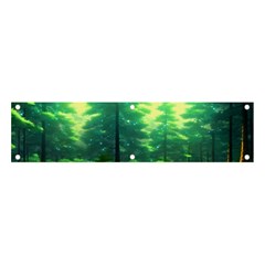 Anime Forrest Nature Fantasy Sunset Trees Woods Banner And Sign 4  X 1 