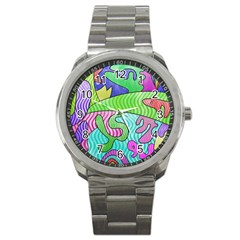 Colorful Stylish Design Sport Metal Watch by gasi