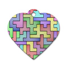 Colorful Stylish Design Dog Tag Heart (two Sides) by gasi