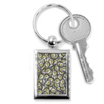 Gong Instrument Motif Pattern Key Chain (Rectangle) Front