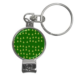 Green Christmas Trees Green Nail Clippers Key Chain by TetiBright