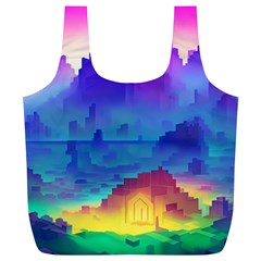 Abstract Geometric Landscape Art 3d Full Print Recycle Bag (xl) by Pakemis