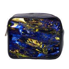 Space Futuristic Shiny Abstraction Flash Colorful Mini Toiletries Bag (two Sides) by Pakemis