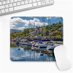 Piriapolis City Port, Maldonado, Uruguay Large Mousepad by dflcprintsclothing