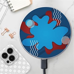 Background Abstract Design Blue Wireless Charger