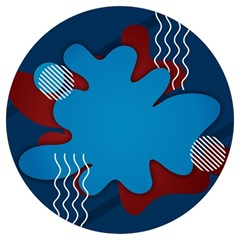 Background Abstract Design Blue Round Trivet by Ravend