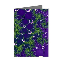 Fractal Spiral Abstract Background Mini Greeting Card