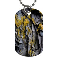 Rock Wall Crevices  Dog Tag (one Side) by artworkshop