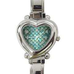 Scales Backdrop Texture Heart Italian Charm Watch by artworkshop