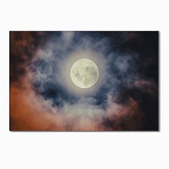 Dark Full Moonscape Midnight Scene Postcard 4 x 6  (pkg Of 10) by dflcprintsclothing