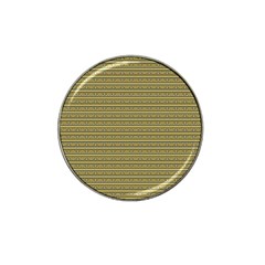 Golden Striped Decorative Pattern Hat Clip Ball Marker (4 Pack) by dflcprintsclothing