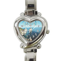 Capri, Italy Vintage Island  Heart Italian Charm Watch by ConteMonfrey