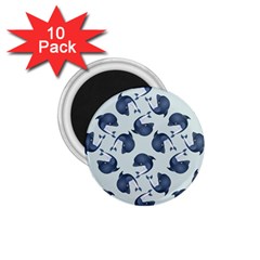 Blue Dolphins Pattern 1 75  Magnets (10 Pack)  by TetiBright