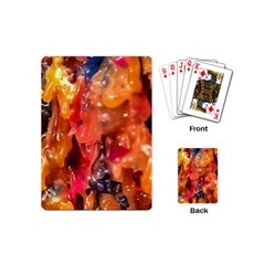 Multicolored Melted Wax Texture Playing Cards Single Design (mini) by dflcprintsclothing