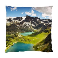 Aerial View Of Mountain And Body Of Water Standard Cushion Case (one Side) by danenraven