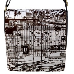 Antique Oriental Town Map  Flap Closure Messenger Bag (s) by ConteMonfrey