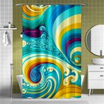 Waves Ocean Sea Abstract Whimsical Shower Curtain 48  x 72  (Small)  Curtain(48  X 72 ) - 42.18 x64.8  Curtain(48  X 72 )