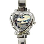 A walk on Gardasee, Italy. Heart Italian Charm Watch Front