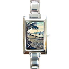 A Walk On Gardasee, Italy  Rectangle Italian Charm Watch by ConteMonfrey