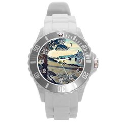 A Walk On Gardasee, Italy  Round Plastic Sport Watch (l) by ConteMonfrey