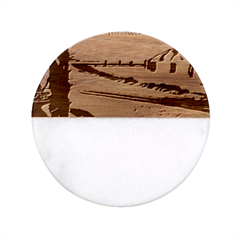 A Walk On Gardasee, Italy  Classic Marble Wood Coaster (round)  by ConteMonfrey