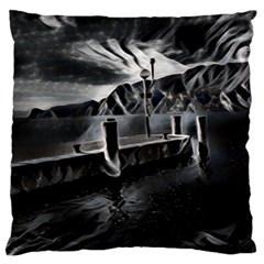 Smokey Pier Large Premium Plush Fleece Cushion Case (one Side) by ConteMonfrey