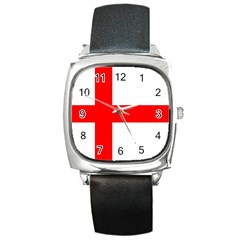 Bologna Flag Square Metal Watch by tony4urban