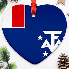 French Southern Territories Heart Ornament (two Sides) by tony4urban