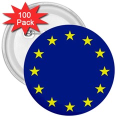 Europe 3  Buttons (100 Pack)  by tony4urban