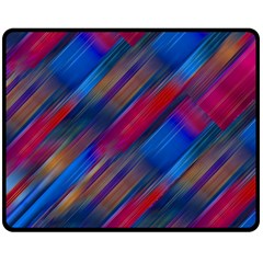 Striped Colorful Abstract Pattern Fleece Blanket (medium)