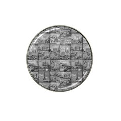 Paris Souvenirs Black And White Pattern Hat Clip Ball Marker (10 Pack)