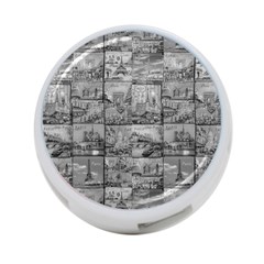 Paris Souvenirs Black And White Pattern 4-port Usb Hub (one Side) by dflcprintsclothing