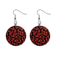 Ugly Open Mouth Graphic Motif Print Pattern Mini Button Earrings by dflcprintsclothing