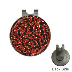 Ugly Open Mouth Graphic Motif Print Pattern Hat Clips With Golf Markers by dflcprintsclothing