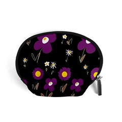 Daisy Chain Purple Accessory Pouch (small) by Mazipoodles