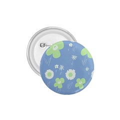 Daisy Flowers Pastel Green White Blue  1 75  Buttons by Mazipoodles