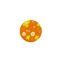 Daisy Flowers Yellow White Orange  1  Mini Magnets by Mazipoodles