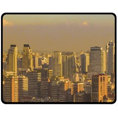 Buenos Aires City Aerial View002 One Side Fleece Blanket (medium)