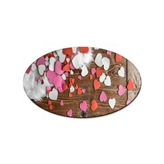 Valentine Day Heart Wallpaper Sticker Oval (10 Pack) by artworkshop