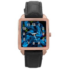 Texture Background Rose Gold Leather Watch 