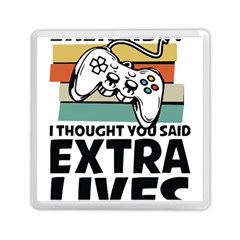 Video Gamer T- Shirt Exercise I Thought You Said Extra Lives - Gamer T- Shirt Memory Card Reader (square) by maxcute