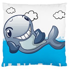 Whale Lovers T- Shirt Cute Whale Kids Water Sarcastic But Do I Have To  T- Shirt Large Cushion Case (one Side) by maxcute