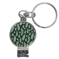 Leaves Foliage Plants Pattern Nail Clippers Key Chain