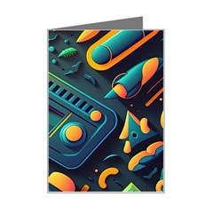 Abstract Pattern Background Mini Greeting Card