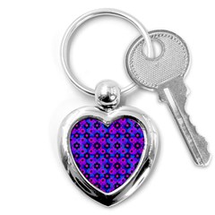 Bitesize Flowers Pearls And Donuts Strawberry Raspberry Blueberry Black Key Chain (heart) by Mazipoodles