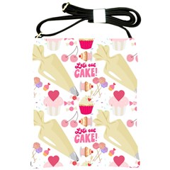 Desserts Pastries Baking Wallpaper Shoulder Sling Bag by Ravend