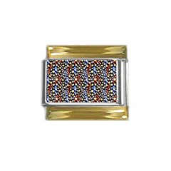 Colorful Leopard Gold Trim Italian Charm (9mm) by DinkovaArt