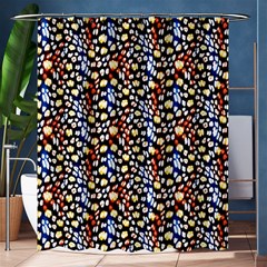 Colorful Leopard Shower Curtain 60  X 72  (medium)  by DinkovaArt