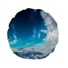 Landscape Sky Clouds Hd Wallpaper Standard 15  Premium Round Cushions