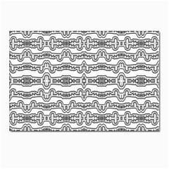 Black And White Tribal Print Pattern Postcards 5  X 7  (pkg Of 10) by dflcprintsclothing